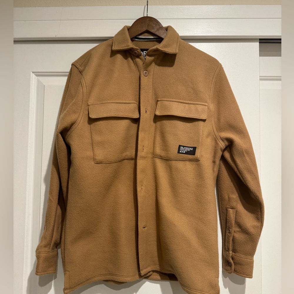DRL Essentials tan button up jacket